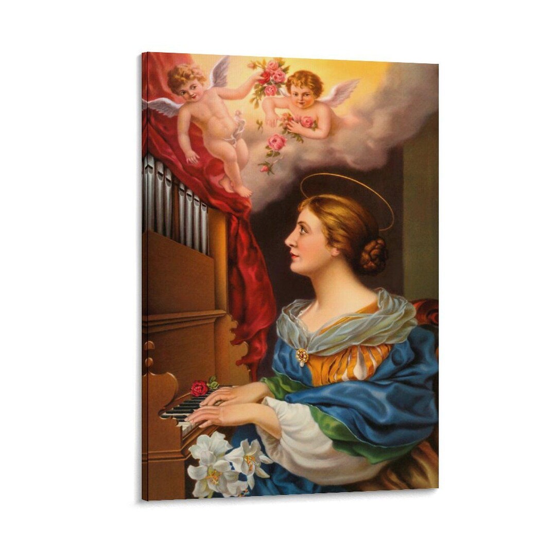 Saint Cecilia Canvas Print, Catholic Wall Art - Etsy