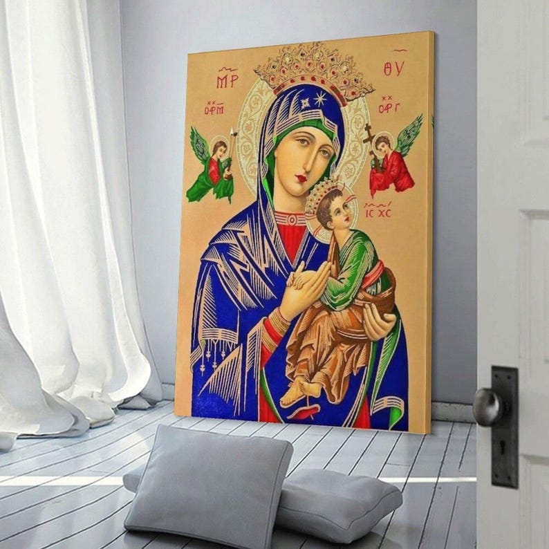 Our Lady of Perpetual Help Canvas Print, Catholic Art - Etsy