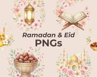 Clipart islamiche PNG / Grafica del Ramadan / Ritagli dell'Eid