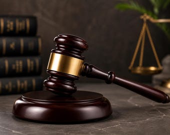 Personlig trädomarklubba, specialgraverad klubba med ljudblock, advokatpresent, domarpresent, sheeshamträklubba, rättssalsdekor