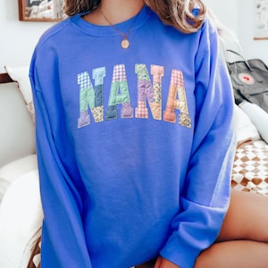 NANA Faux Patchwork Sweatshirt | Spring shirt