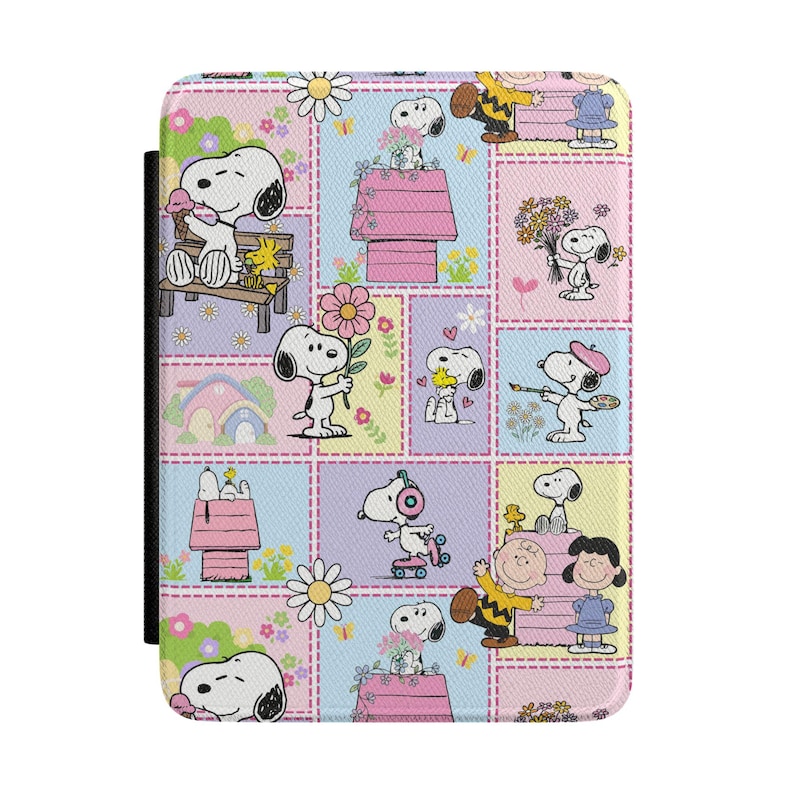 Patchwork Pattern Kindle Case | Dog Cartoon Cover image 2