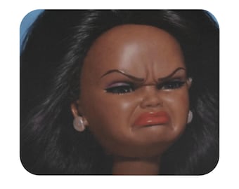 Funny Disgusted Face Doll Mouse Pad | Barbi Face Meme