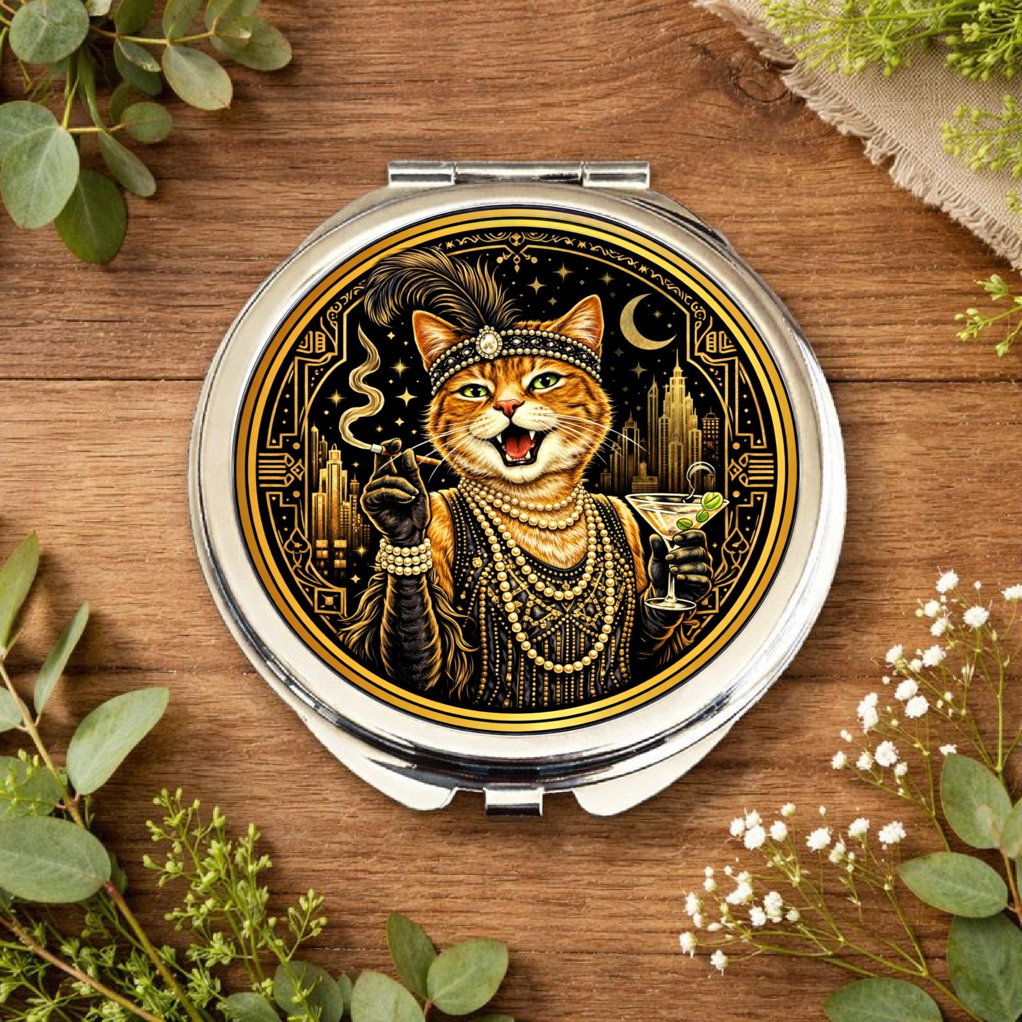 Vintage Cat Mirror - Etsy