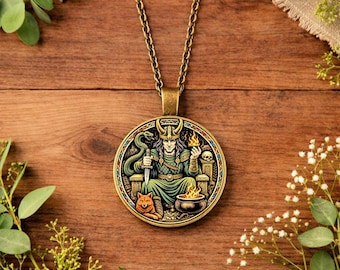 Loki Necklace • Norse Trickster God Jewellery • Viking Mythology Pendant • Loki Snake Symbol Necklace • Norse God Loki Gift