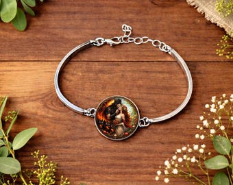Hades Persephone Bracelet • Greek Mythology Jewellery • Romantic Gothic Bracelet • Underworld Love Gift • Mythology Bracelet