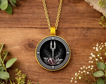 Hades Necklace • Greek God Symbol Jewellery • Hades Pendant • Greek Mythology Necklace • God of the Underworld Gift