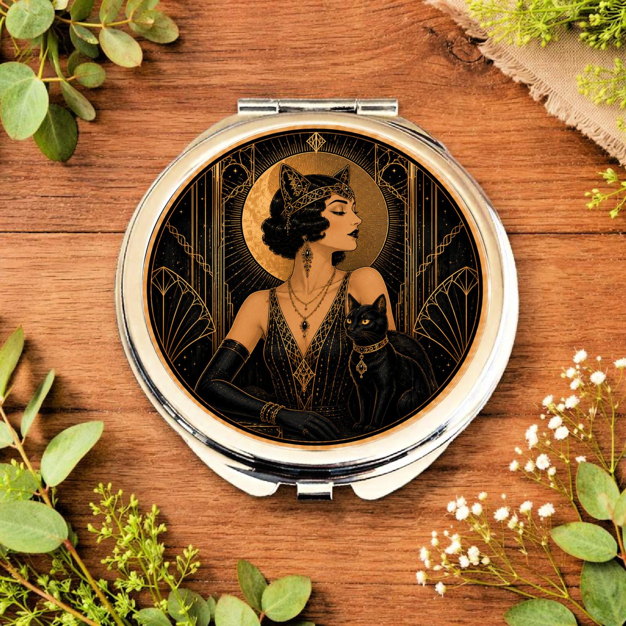 Vintage compact mirror - Etsy 日本
