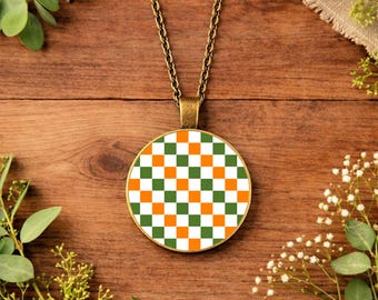 Offaly County Colours Necklace • Irish County Jewellery • Offaly Supporter Gift • County Pride Necklace • Personalised Irish Jewellery