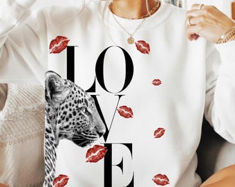 Diseño PNG de moda Glam Leopard, labios modernos para sublimación (descarga digital)