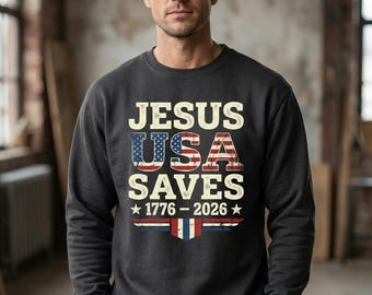 Christian American Semiquincentennial Shirt, Gildan 1776 2026 Patriotic T-Shirt for Men and Women, Red White Blue Faithful Cotton Tee
