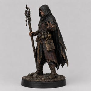 Hechicero Bandido STL — Miniatura de mago forajido de fantasía para DnD, impresa en 3D, para juegos de rol de mesa imagen 6