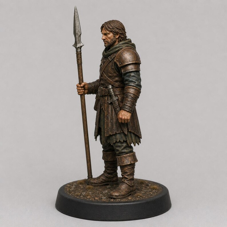 Mercenary Spearman STL — DnD Fantasy Sellsword Pike Phalanx Miniature 3D Print Tabletop RPG image 4