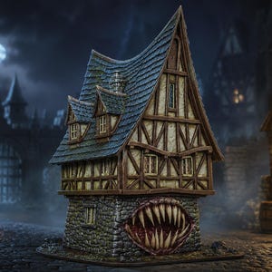 Haunted House STL — DnD Fantasy Diorama Scenery Terrain 3D Print Tabletop Halloween image 6