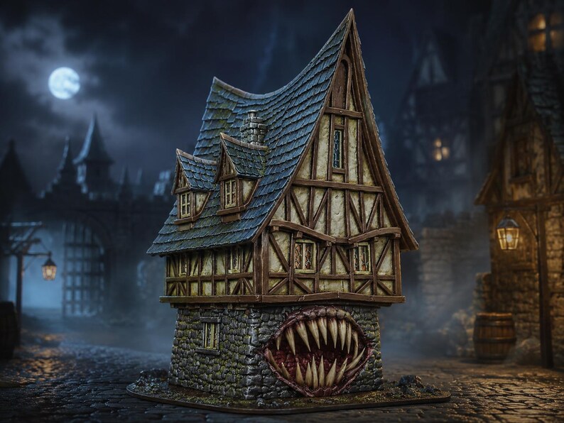Haunted House STL — DnD Fantasy Diorama Scenery Terrain 3D Print Tabletop Halloween image 6