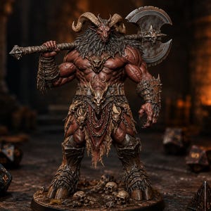 Baphomet Demon Lord STL — Ragnarok Online MVP Boss Strength Pose DnD 3D Print Miniature image 5