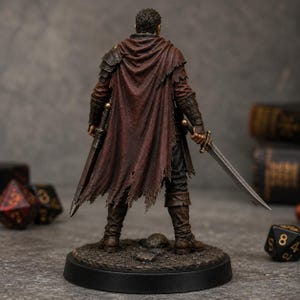 Bandit Captain STL — DnD Fantasy Highway Robber Leader Miniature 3D Print Tabletop image 3