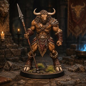Minotaur Warband Bundle 6 STL — DnD Fantasy Labyrinth Pack Miniaturen 3D Print Bild 6
