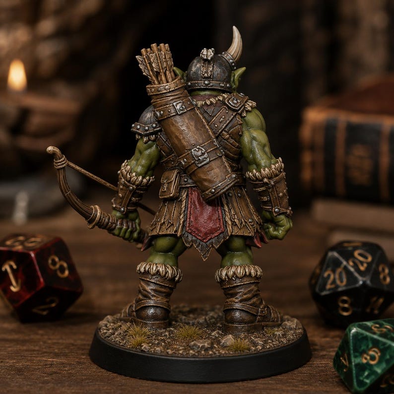 Orc Archer STL — Ragnarok Online Inspired Orc Bowman Miniature for DnD 3D Print Tabletop image 5