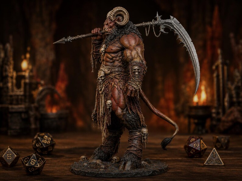 Baphomet Demon Lord STL — Ragnarok Online Inspired MVP Boss Miniature DnD 3D Print image 6