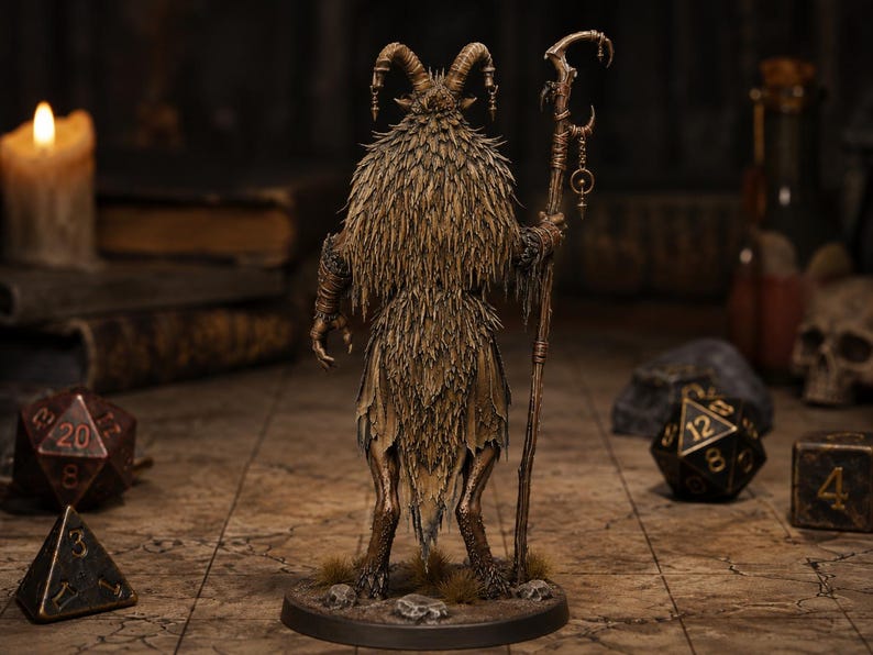 Baphomet Demon Mage STL — Ragnarok Online Inspired Spellcaster Boss Miniature DnD Print image 2