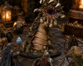 Giant Earth Worm STL — DnD Fantasy Purple Worm Miniature 3D Print Tabletop Boss