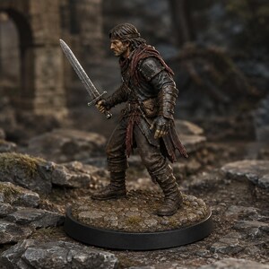Bandit Swordsman STL — D&D Miniature 3D Print Tabletop Bild 1