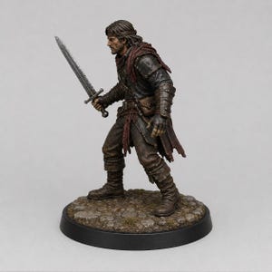 Bandit Swordsman STL — D&D Miniature 3D Print Tabletop Bild 5