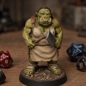 オークレディSTL — ラグナロクオンラインにインスパイアされた女性オーク戦士のミニチュア（D&D 3Dプリント用） 画像 4