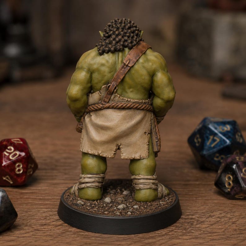 オークレディSTL — ラグナロクオンラインにインスパイアされた女性オーク戦士のミニチュア（D&D 3Dプリント用） 画像 6
