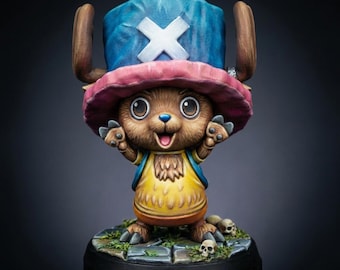 Tony Tony Chopper · STL Brain Point · Miniature animée du MDN — Impression 3D en une pièce | Avant l'ellipse · Docteur au chapeau de paille