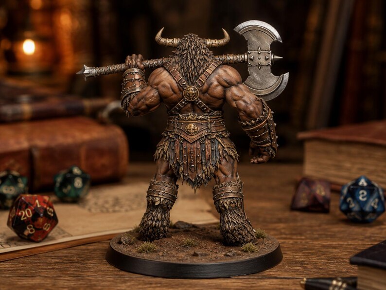 Minotaur Warband Bundle 6 STL — DnD Fantasy Labyrinth Pack Miniaturen 3D Print Bild 12