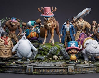 Ensemble 3D Drum Island Saga · Miniatures d'anime du MDN — Pack d'impression 3D en une pièce