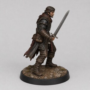 Bandit Swordsman STL — D&D Miniature 3D Print Tabletop Bild 2