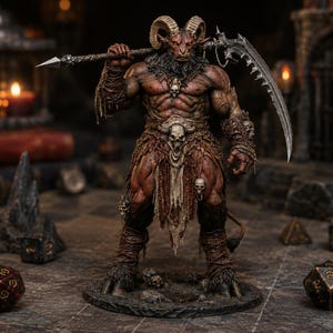 Baphomet Demon Lord STL — Ragnarok Online Inspired MVP Boss Miniature DnD 3D Print image 4