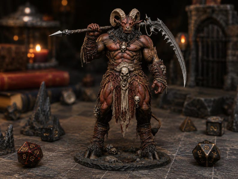 Baphomet Demon Lord STL — Ragnarok Online Inspired MVP Boss Miniature DnD 3D Print image 4