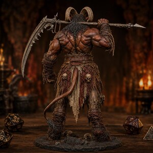 Baphomet Demon Lord STL — Ragnarok Online Inspired MVP Boss Miniature DnD 3D Print image 5