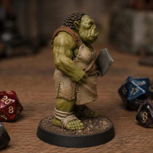 オークレディSTL — ラグナロクオンラインにインスパイアされた女性オーク戦士のミニチュア（D&D 3Dプリント用） 画像 5