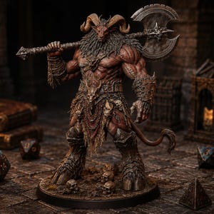 Baphomet Demon Lord STL — Ragnarok Online MVP Boss Strength Pose DnD 3D Print Miniature image 3