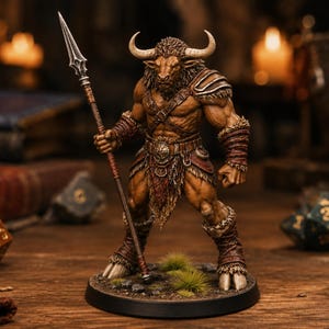 Minotaurus Spear STL — D&D Miniatur Fantasy 3D Print Tabletop-Rollenspiel Bild 6