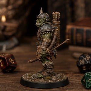 Orc Archer STL — Ragnarok Online Inspired Orc Bowman Miniature for DnD 3D Print Tabletop image 2