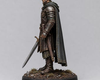Mercenary Captain STL — DnD Fantasy Sellsword Warband Leader Miniature 3D Print Tabletop