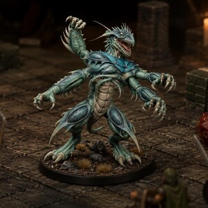 Four-Armed Monster STL — DnD Fantasy Aberration Miniature 3D Print Tabletop RPG image 2