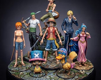 One Piece STL Straw Hat Crew Pre-Timeskip Bundle 3D Print - DND Anime Miniatures