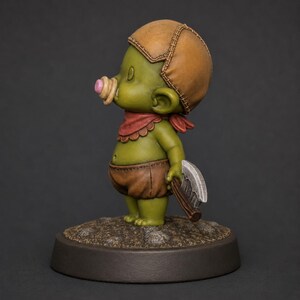 Orc Baby STL — Ragnarok Online Inspired Goblin Child Miniature for DnD Tabletop 3D Print image 5