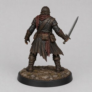 Bandit Swordsman STL — D&D Miniature 3D Print Tabletop Bild 3