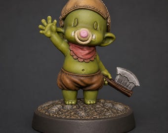 Orc Baby STL — Ragnarok Online Inspired Goblin Child Miniature for DnD Tabletop 3D Print