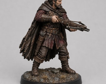 Ballestero bandido STL — Miniatura de francotirador asaltante de carretera para DnD Fantasy, impresión 3D, para mesa