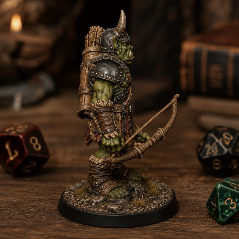 Orc Archer STL — Ragnarok Online Inspired Orc Bowman Miniature for DnD 3D Print Tabletop image 4