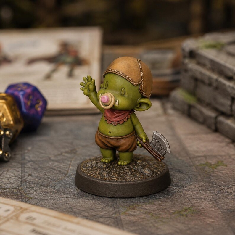 Orc Baby STL — Ragnarok Online Inspired Goblin Child Miniature for DnD Tabletop 3D Print image 2